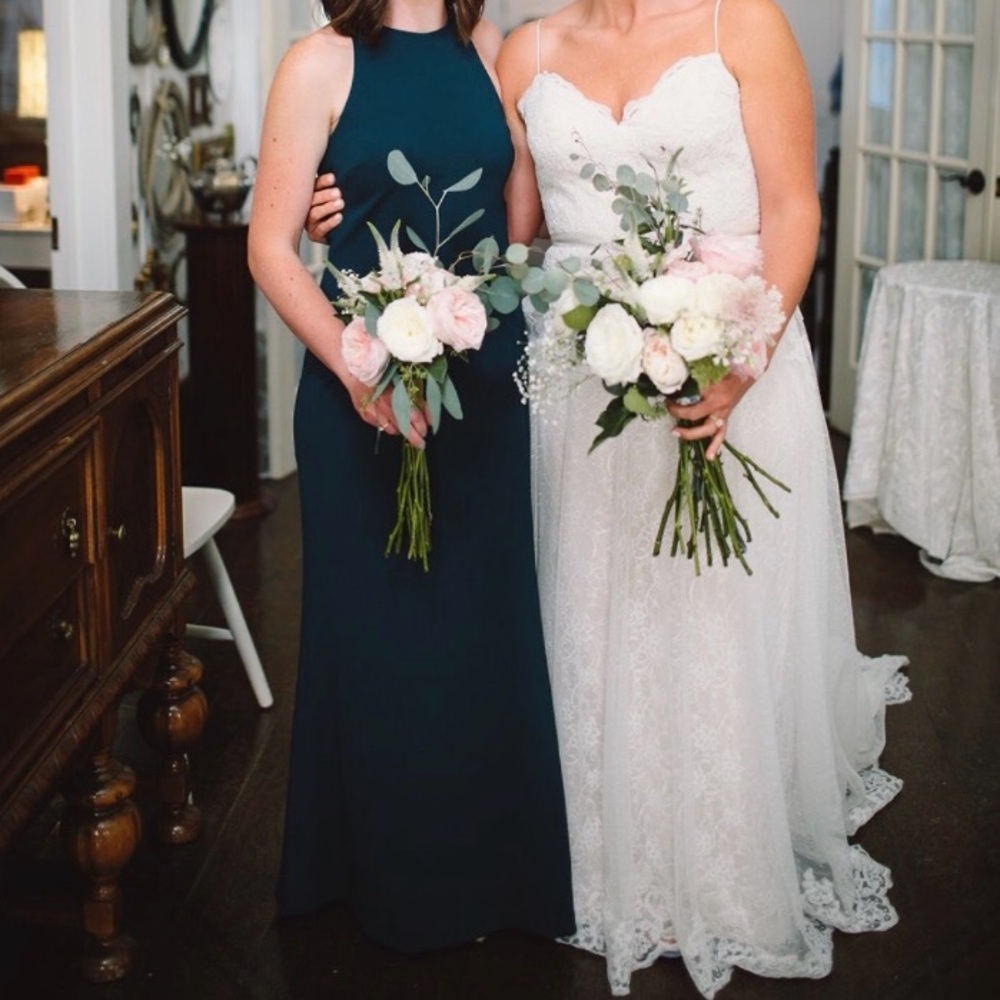 BHLDN Klara gown maxi bridesmaid dress in Pine - Picture 6 of 6